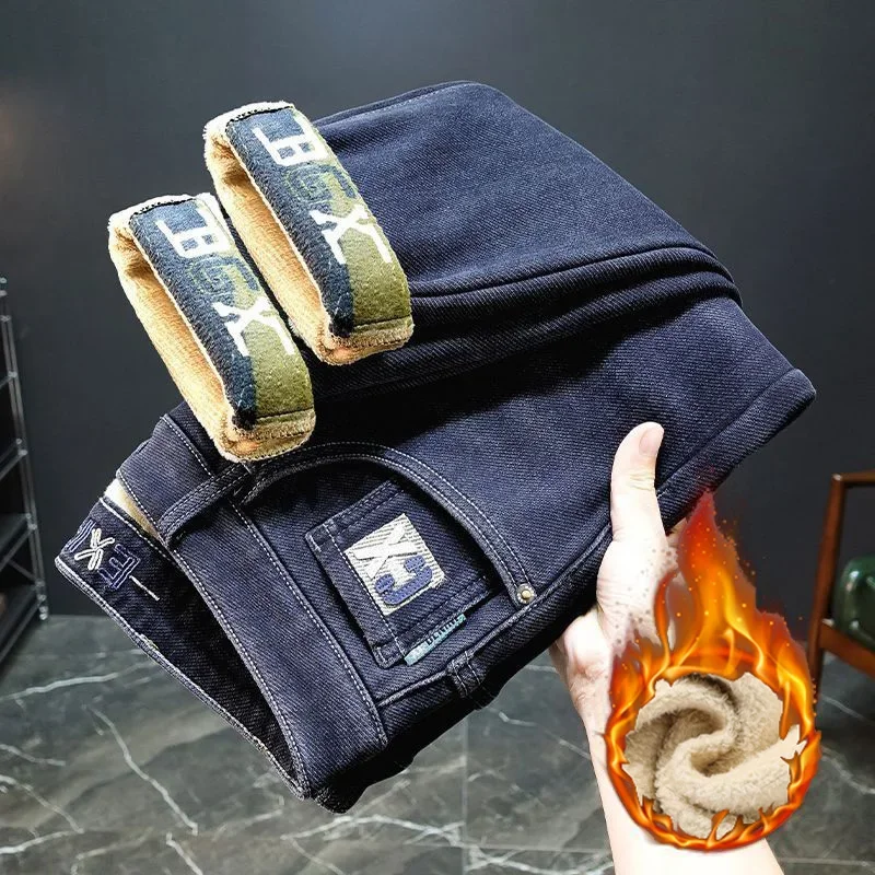 인기 상품: 남성용 두툼한 소재의 따뜻한 슬림핏 청바지 - Streetwear Brand Denim 리뷰 및 가격