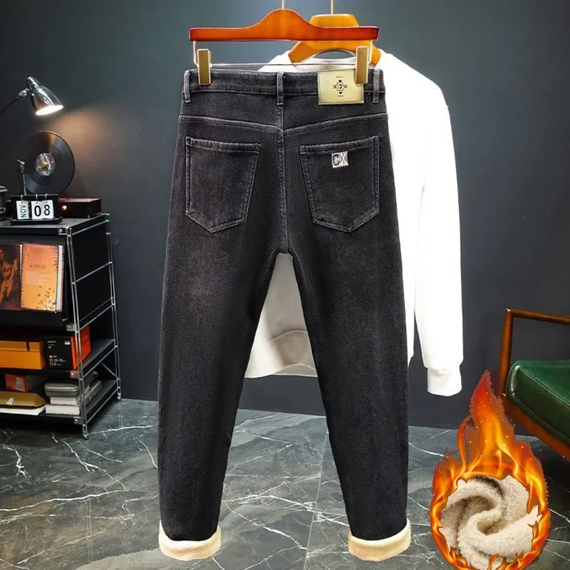 인기 상품: 남성용 두툼한 소재의 따뜻한 슬림핏 청바지 - Streetwear Brand Denim 리뷰 및 가격
