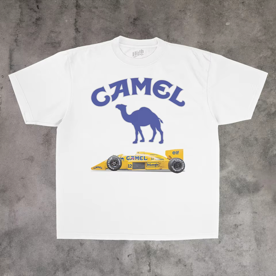 빈티지 광고 클래식 카멜 트렌디 브랜드 티셔츠 코튼 그 - Streetwear Brand Vintage 리뷰 및 가격